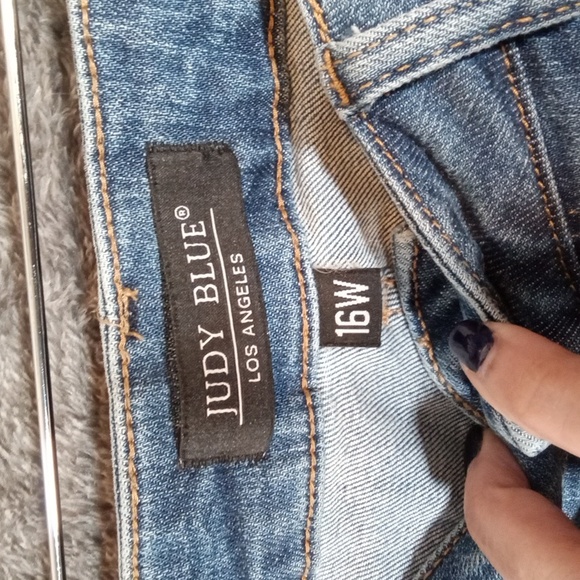 Judy Blue High Waist Skinny Lemon Patch Denium Womens 16w - Picture 2 of 13